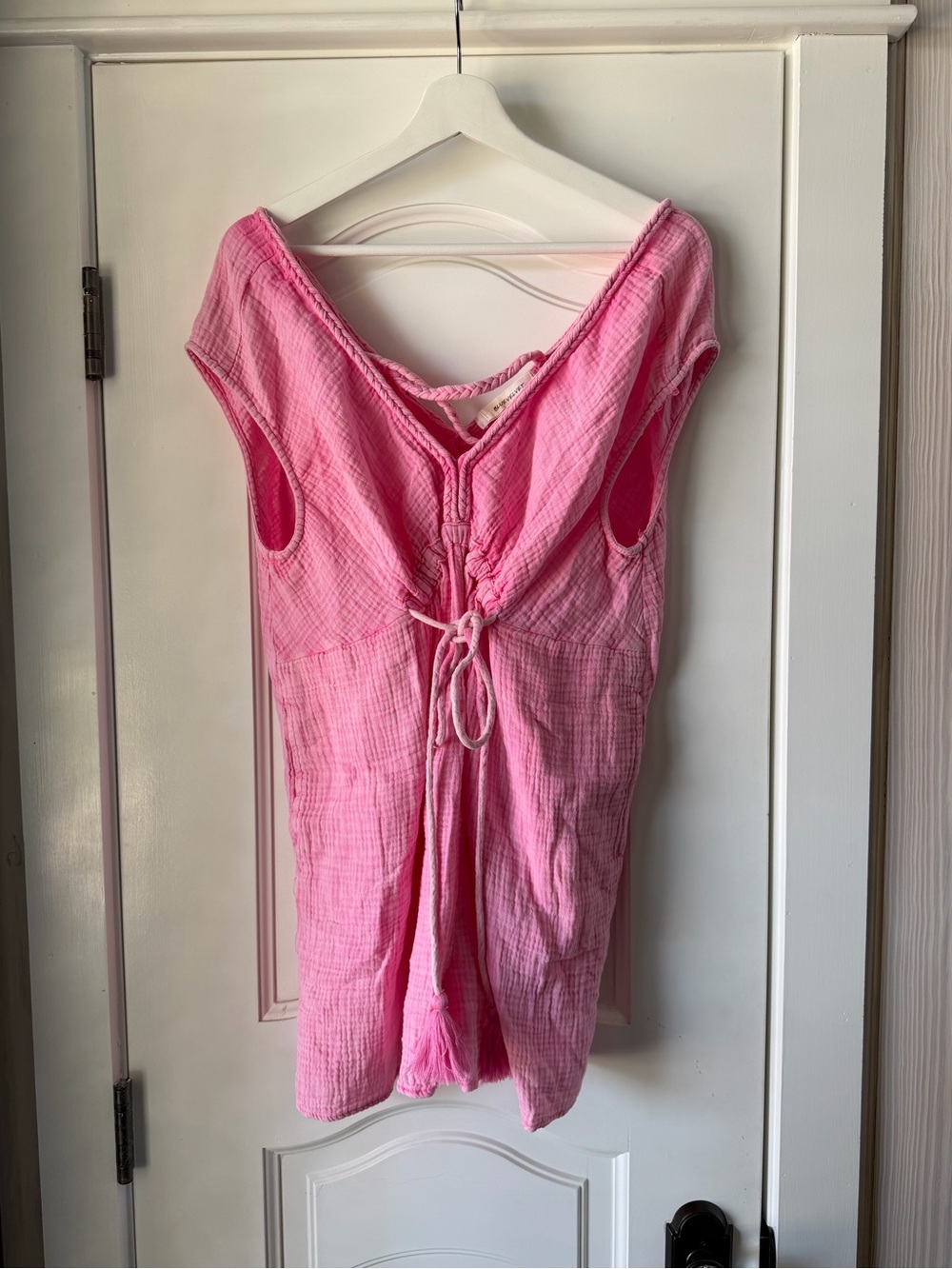 Pink blue velvet brand romper